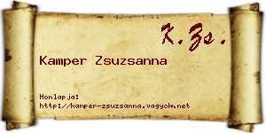 Kamper Zsuzsanna névjegykártya
