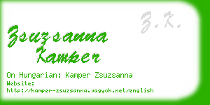 zsuzsanna kamper business card